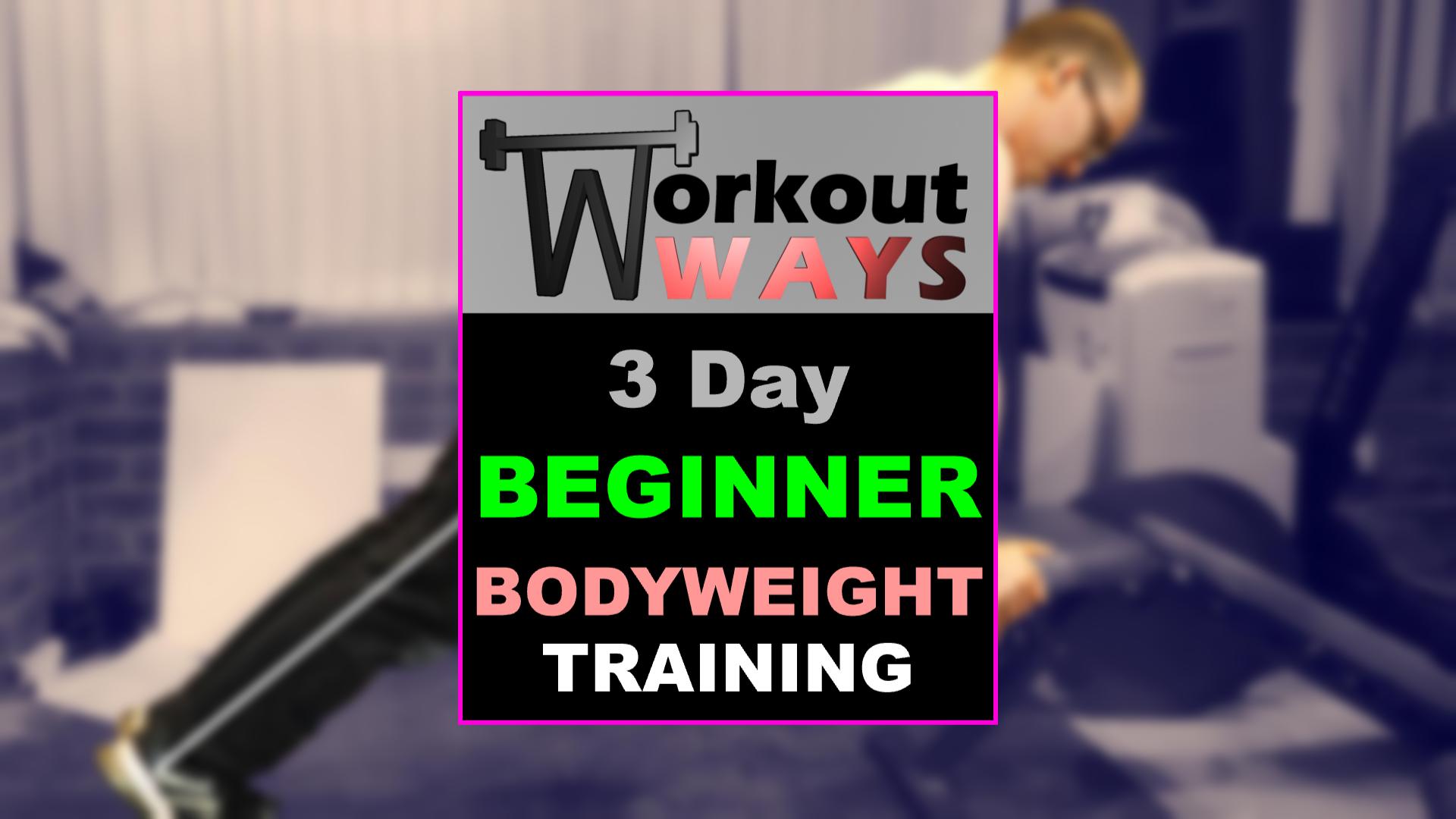 3 Day Bodyweight Training (Beginner)