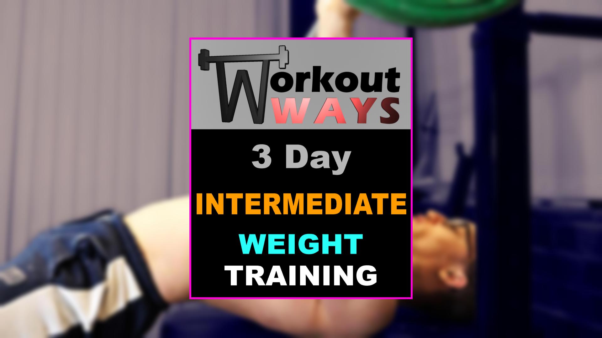3 Day Weight Training (Intermediate)